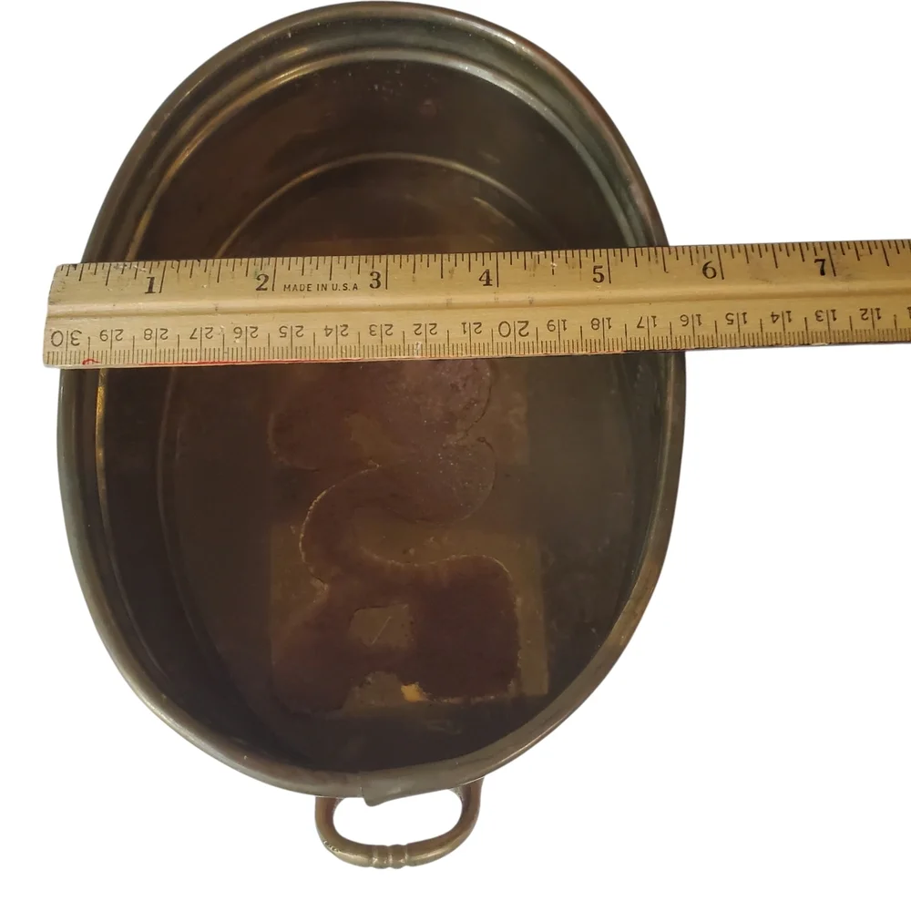 VINTAGE MCM Solid Brass Pineapple Oval Planter – Made in India